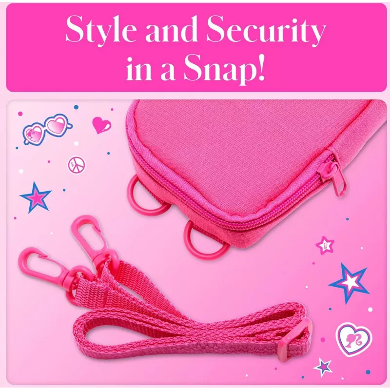 Kodak x Barbie softcase met rits en schouderriem voor Printomatic en Step Slim, roze (RODBCMPK)
