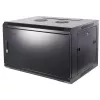 DSIT DS6604M 4U wandmontage serverkast met metalen deur, 600 x 600 x 280 mm, zwart