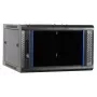 DSIT DS6604-F 6U wandmontage-serverbehuizing met glazen deur, 600x450x320 mm, zwart