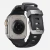 NOMAD Rocky Point armband voor Apple Watch 46mm/49mm zwart-zilver