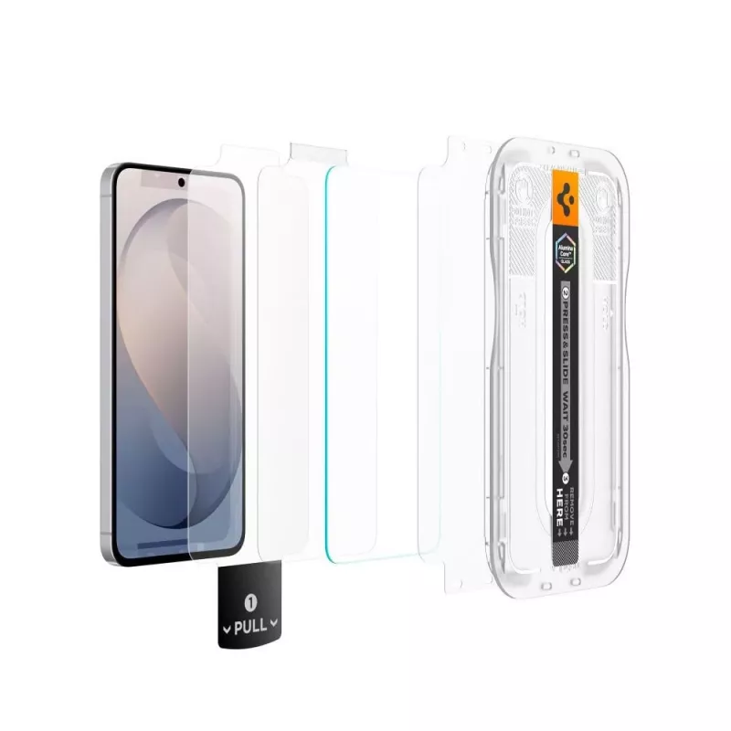 Spigen Glas.tR EZ Fit Pro AC 2-pack gehard glas displayscherm voor Samsung Galaxy S26 FE - helder, 9H-hardheid, auto-alignment-frame