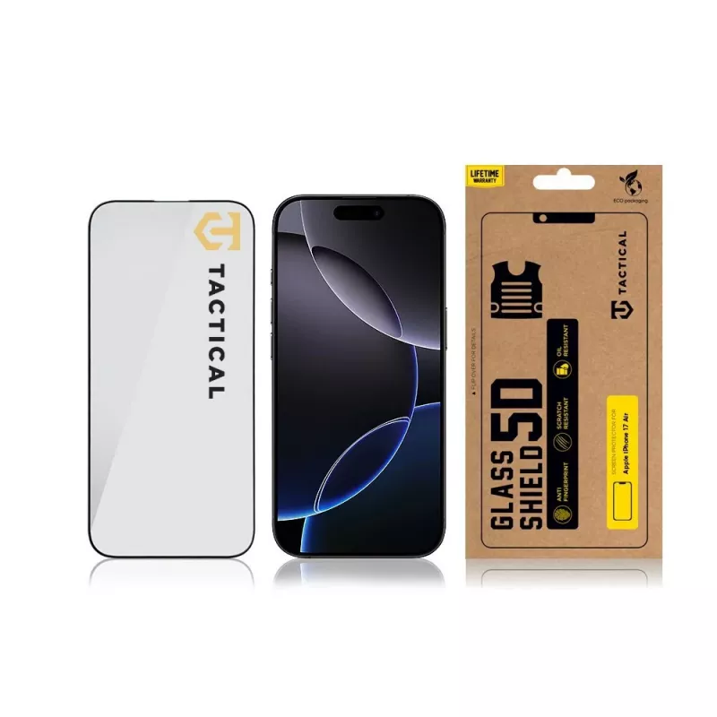 Tactical Glass Shield 5D displayschermfolie voor iPhone Air zwart