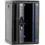 DSIT 9U 10 inch wandmontage serverrack met glazen deur, 312x310x486 mm, zwart