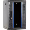 DSIT 9U 10 inch wandmontage serverrack met glazen deur, 312x310x486 mm, zwart