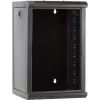 DSIT 9U 10 inch wandmontage serverrack met glazen deur, 312x310x486 mm, zwart
