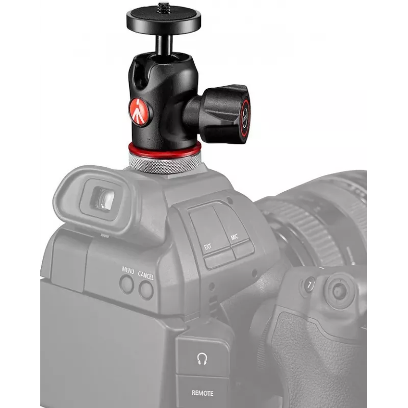 Manfrotto MH492LCD-BH kogelkop voor camera-flitsschoen, zwart