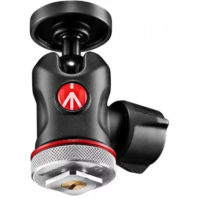 Manfrotto MH492LCD-BH kogelkop voor camera-flitsschoen, zwart