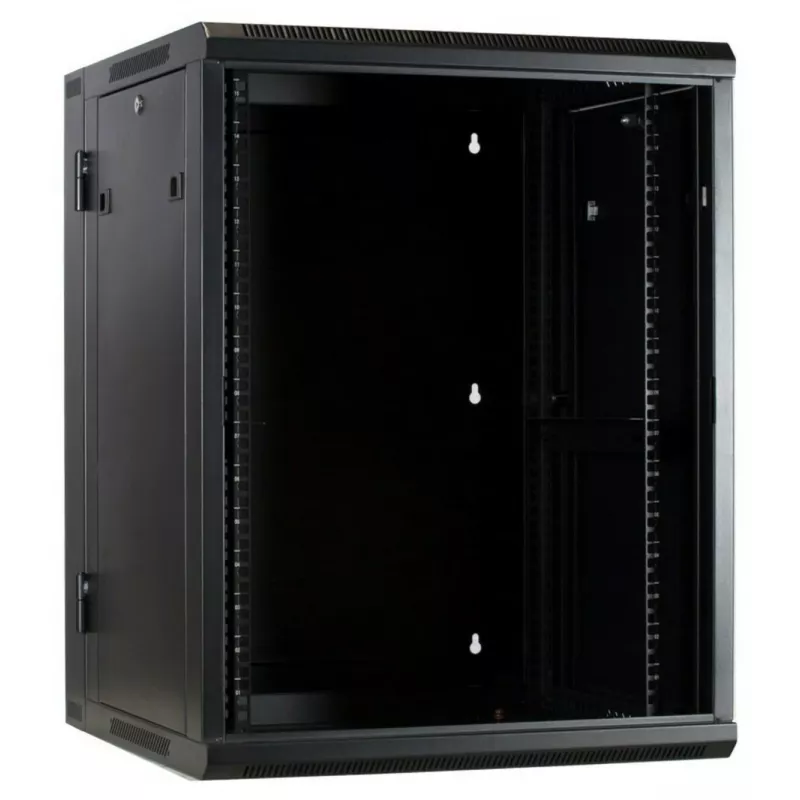 DSIT DS6615-DOUBLE omkeerbare wandmontage serverkast met glazen deur, 600 mm breed