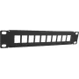 DSIT DS10-Patch-10UTP 10-poorts unloaded UTP keystone patchpaneel, 1U 19-inch rackmontage, zwart