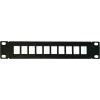 DSIT DS10-Patch-10UTP 10-poorts unloaded UTP keystone patchpaneel, 1U 19-inch rackmontage, zwart