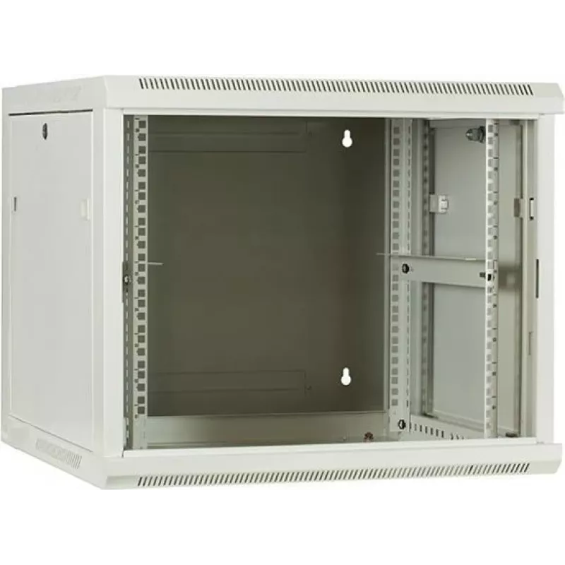 DSIT DS6609W 9U wandmontage-serverkast met glazen deur, 600x600x500 mm, zwart