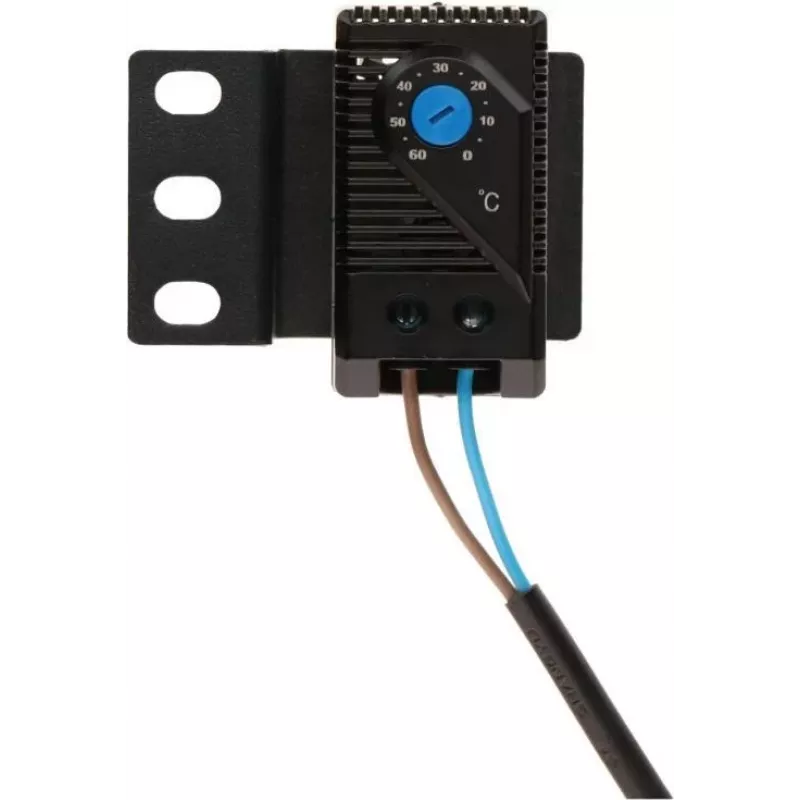 DSIT DS-Therm bimetaal thermostaat voor ventilatorregeling, 0-60°C, DIN-rail, NO-contact