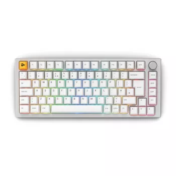 Glorious GMMK Pro mechanisch toetsenbord, 75% voorgemonteerd, ISO UK-indeling, wit