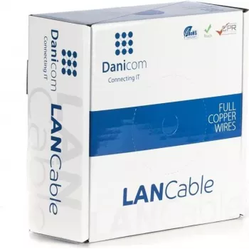 DSIT DANICOM CAT5E UTP 50m PVC Fca netwerkkabel DC-UTP5E-50-FCA