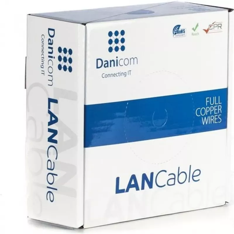 DSIT DANICOM CAT5E UTP 50m PVC Fca netwerkkabel DC-UTP5E-50-FCA
