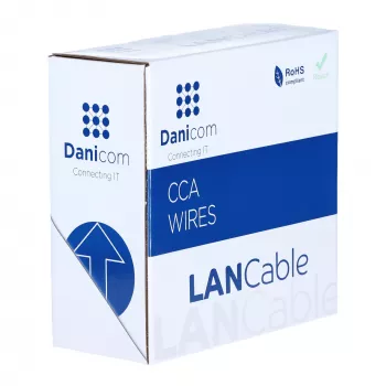 DSIT CAT5e U/UTP flexibele netwerkkabel 100 m grijs CCA 26/7 AWG