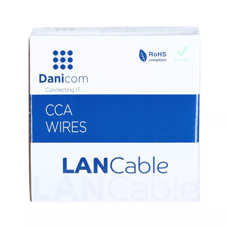 DSIT CAT5e U/UTP flexibele netwerkkabel 100 m grijs CCA 26/7 AWG