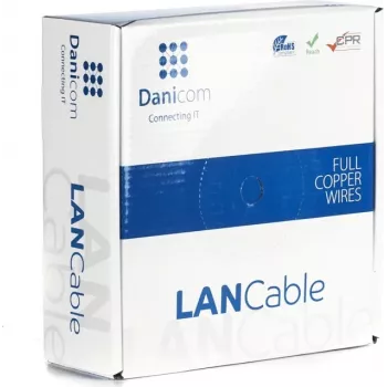 DSIT DANICOM CAT6A U/UTP 50m solid core-kabel - LSZH (Dca) - 10GBase-T, 500MHz