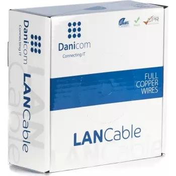 DSIT DANICOM CAT5e FTP netwerkkabel 100m massieve ader LSZH Dca blauw