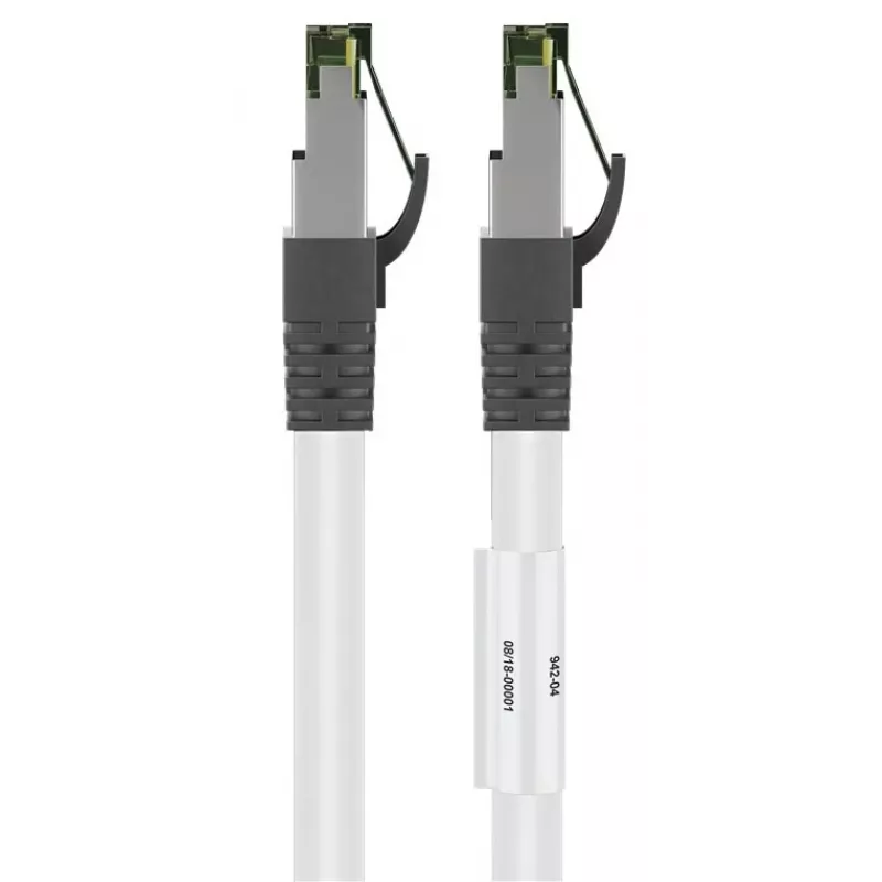 DSIT RJ45 netwerkkabel S/FTP PiMF CAT 8 wit 0,25m