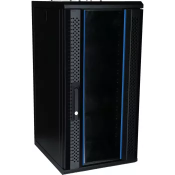 DSIT DS10-3415 15U 10-inch wandmontage-serverrack met glazen deur, 370x450x752 mm, zwart