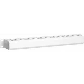 DSIT 19 inch 1U horizontaal kabelmanagementpaneel met afdekking, wit (DS-1902-W)