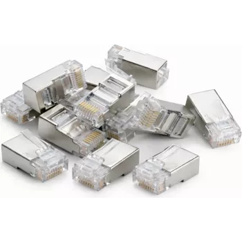 DSIT DANICOM FTP RJ45 CAT6 doorvoer-netwerkstekker voor flexibele kabels, 10-pack