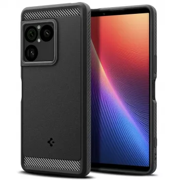 SPIGEN Rugged Armor hoesje voor Sony Xperia 1 VIII, matzwart, ACS11315