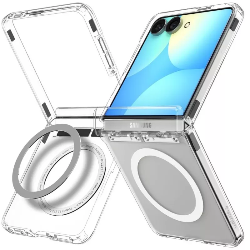 SPIGEN Ultra Hybrid Pro MagSafe Galaxy Z Flip8 transparant/wit