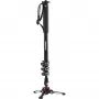 Manfrotto MVMXPROA4 XPRO Monopod+ aluminium 4-section video monopod met FluidTech basis, zwart