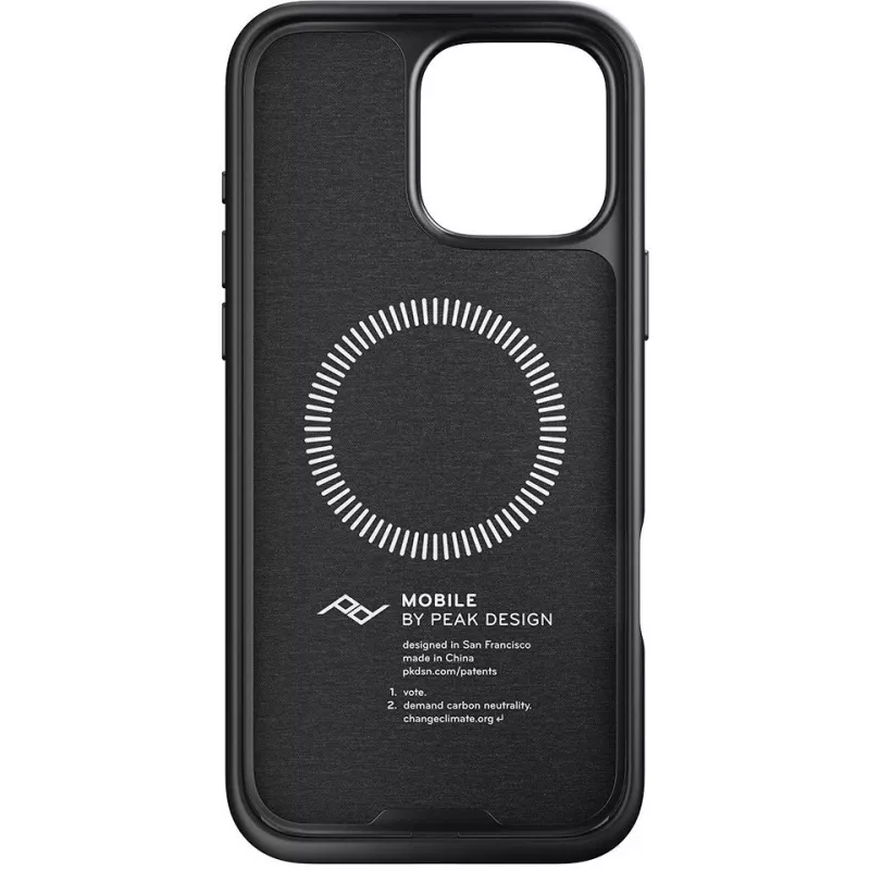 Hoesje met lus Peak Design Mobile Everyday voor Apple iPhone 16 Pro Max, antraciet (M-LC-BV-CH-1)