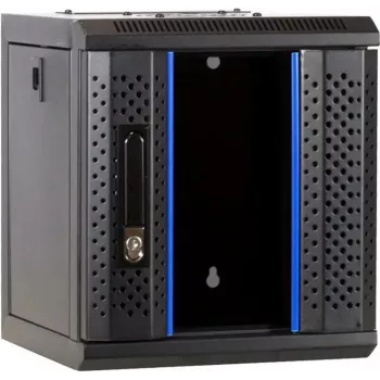 DSIT 6U 10 inch wandmontage-serverbehuizing met glazen deur, 312x310x352 mm, zwart (DS10-3306)