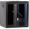 DSIT 6U 10 inch wandmontage-serverbehuizing met glazen deur, 312x310x352 mm, zwart (DS10-3306)