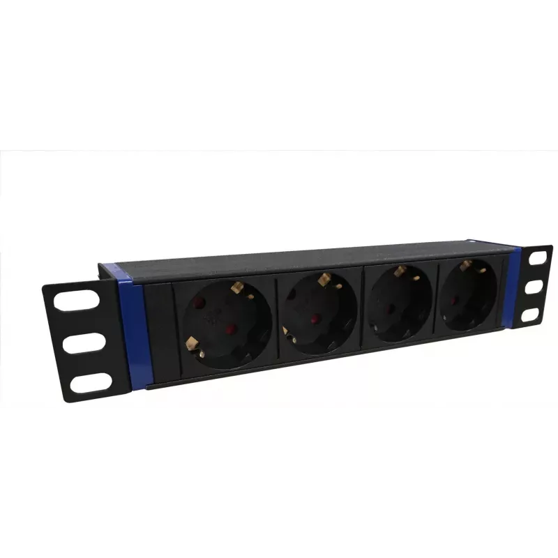 DSIT DS10-4PDU 10 inch rackmount-stroomverdeleenheid, 4 Schuko-stopcontacten, 16A, zwart