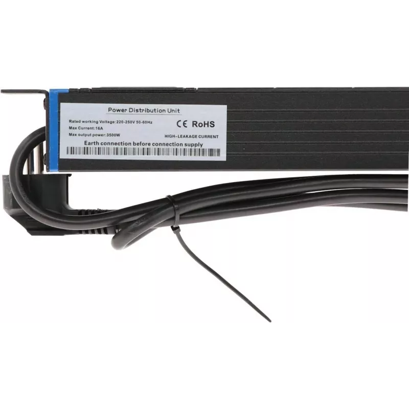 DSIT DS10-4PDU 10 inch rackmount-stroomverdeleenheid, 4 Schuko-stopcontacten, 16A, zwart