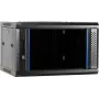 DSIT 6U wandmontage-serverbehuizing met glazen deur, 600 x 450 x 367 mm, zwart, DS6406
