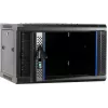DSIT 6U wandmontage-serverbehuizing met glazen deur, 600 x 450 x 367 mm, zwart, DS6406