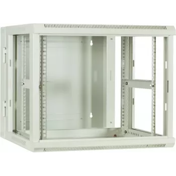 DSIT 9U omkeerbare wandmontage-serverkast met glazen deur, wit, 600x600x501 mm (DS6609W-DOUBLE)