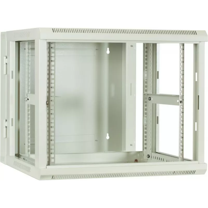 DSIT 9U omkeerbare wandmontage-serverkast met glazen deur, wit, 600x600x501 mm (DS6609W-DOUBLE)