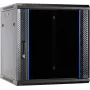 DSIT DS6612 12U wandmontage-serverkast met glazen deur, 600x600x635 mm, zwart