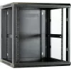 DSIT DS6612 12U wandmontage-serverkast met glazen deur, 600x600x635 mm, zwart