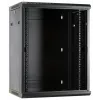 DSIT DS6615 15U wandmontage-serverkast met glazen deur, 600x600x770 mm, zwart