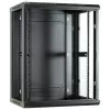 DSIT DS6615 15U wandmontage-serverkast met glazen deur, 600x600x770 mm, zwart