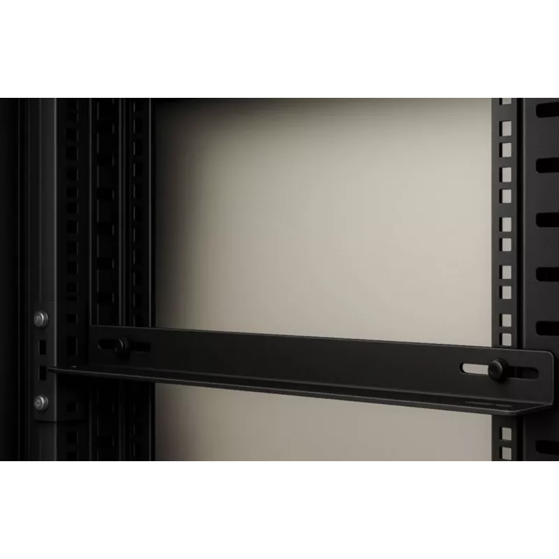 DSIT 19 inch rackrails voor 450 mm diepe wandkasten (set van 2, zwart, staal)