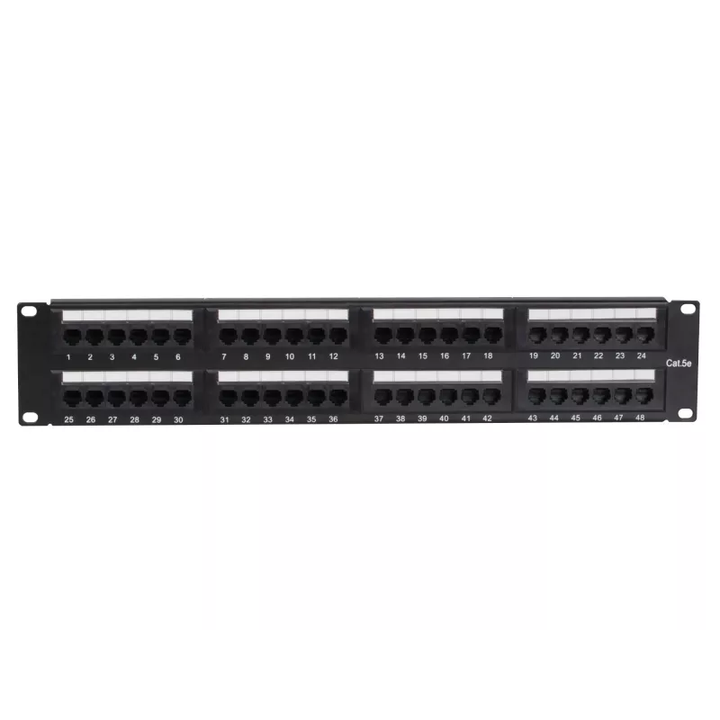 DS-IT CAT 5e UTP netwerk-patchpaneel, 19 inch, 48-poorts (DS-Patch5-48UTP)