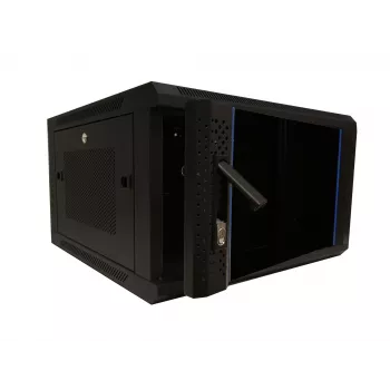 DSIT 6U 19 inch wandmontage-serverkast met glazen deur en geperforeerde zijwanden, 600x600x368 mm (DS6606ZP)