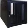 DSIT 12U vrijstaande serverrack-kast, 600x600x720 mm, geperforeerde afsluitbare voordeur, zwart