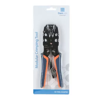 DSIT DC-TOOL-RJ45PRO professioneel krimpgereedschap voor RJ45-stekkers met kabelstripper en striptang