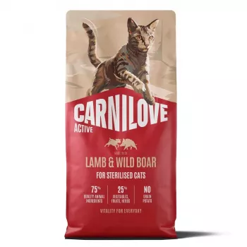 Carnilove Active kat lam & wild zwijn gecastreerd 6kg