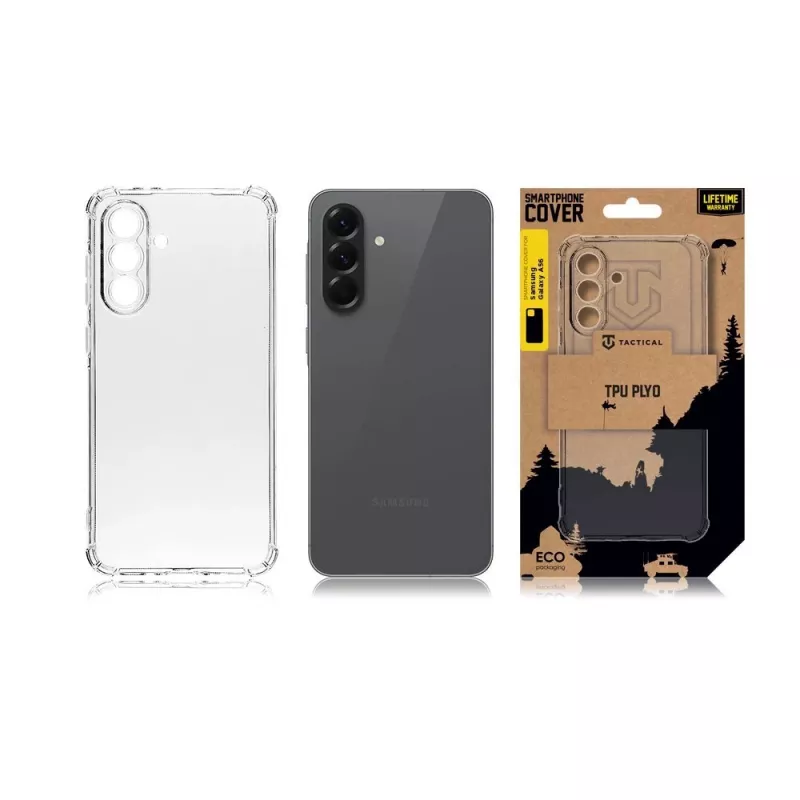 Tactical Plyo TPU achterkant voor Samsung Galaxy A56 5G, transparant